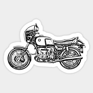 R90S Bike Sketch Art Sticker